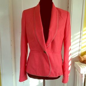 NWT Anne Klein pink spring work tweed blazer Sz 8